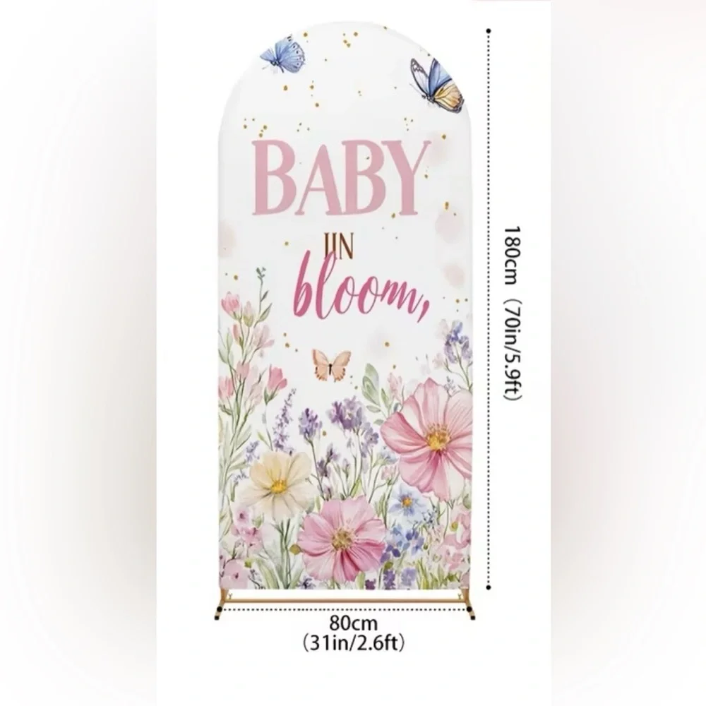 Baby in Bloom Arch Slip Cover approx 6ft NIP - Picture 2 of 5